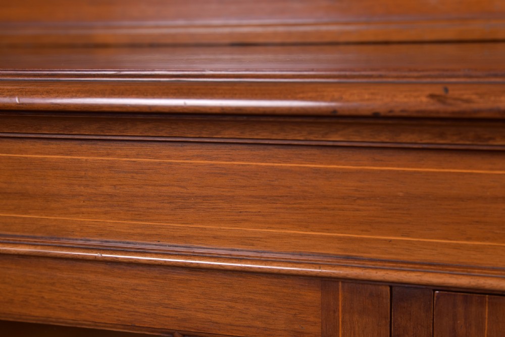 Quality 3 Door Edwardian inlaid Mahogany Bookcase  View IV