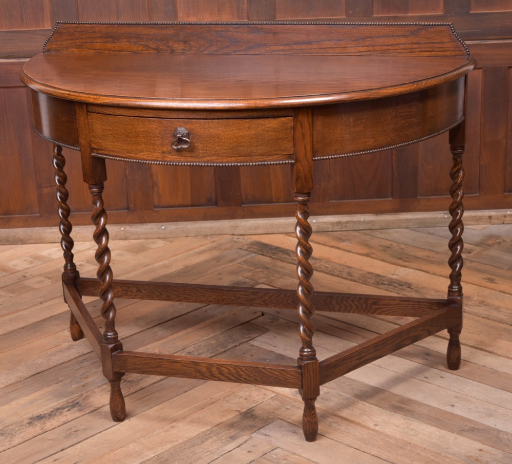 Solid Oak Barley twist hall console table