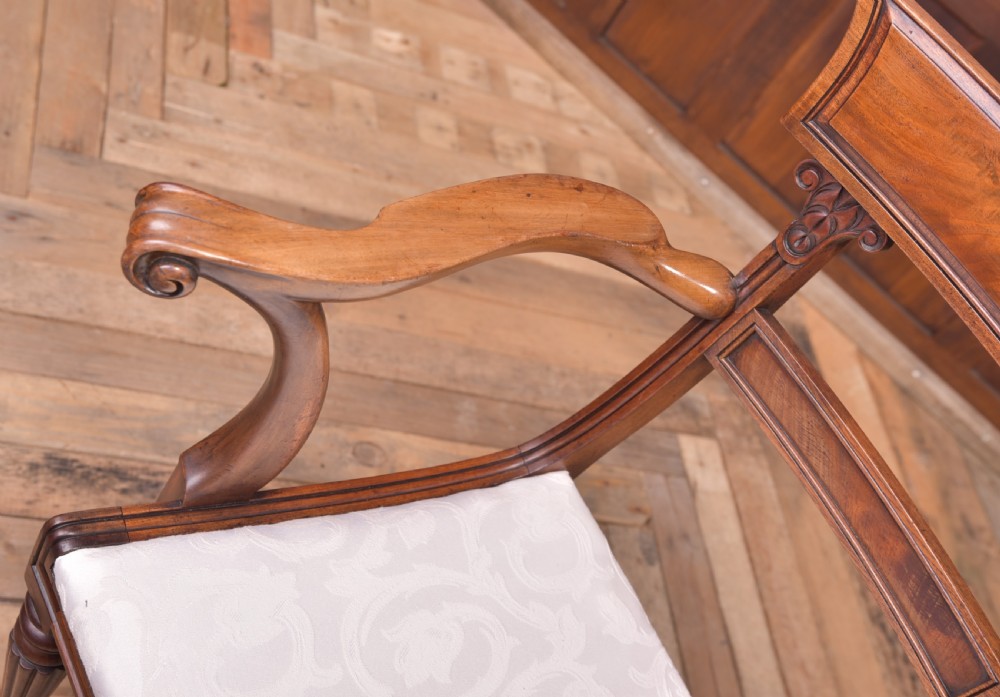 Fantastic William 4th Mahogany Arm desk chair  View IV