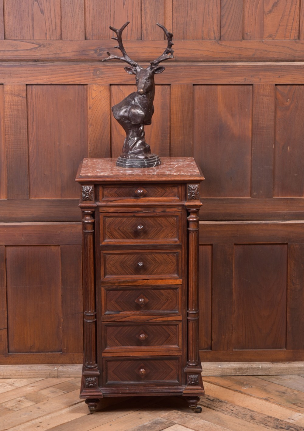 Fantastic rosewood bank of Drawers