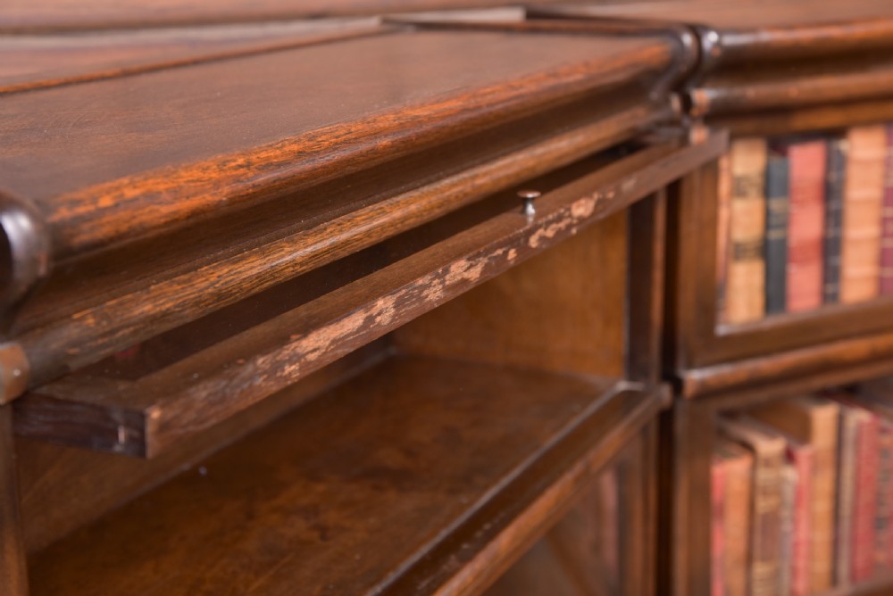 Matching Pair of Oak Globe Wernicke Sectional Bookcases  View XX