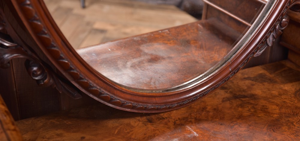 Stunning Quality Victorian Burr Walnut dressing table  View III