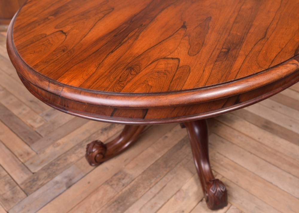 Stunning 19th Century Rosewood Snap top dining table View III