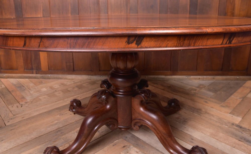 Stunning 19th Century Rosewood Snap top dining table View VIII