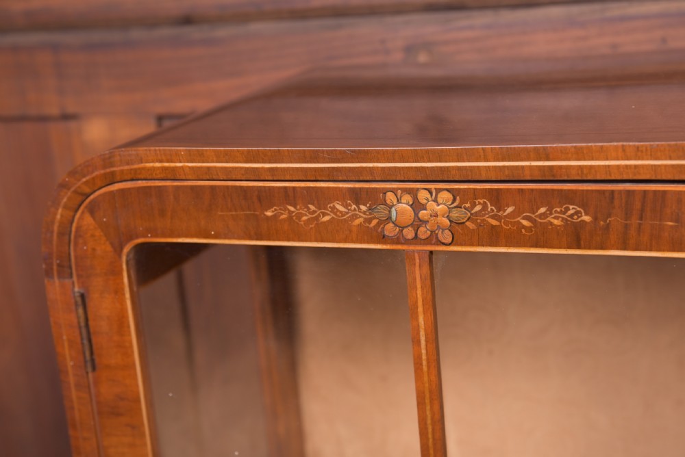 Walnut Chinoiserie Decorated Display Cabinet  View VIII