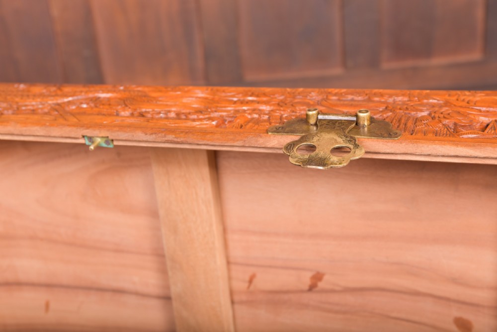 Superb Carved Chinese Camphor wood Blanket box View VIII