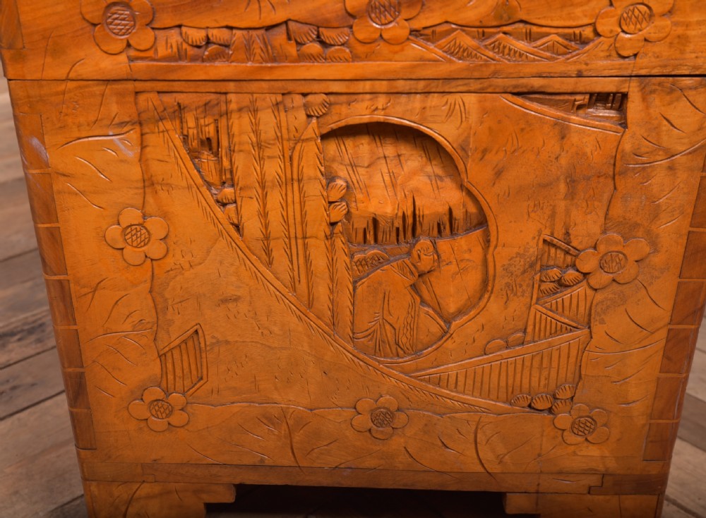 Superb Carved Chinese Camphor wood Blanket box View XVIII