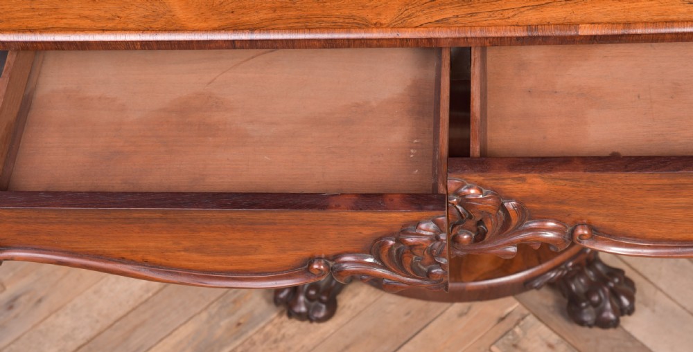 William IV Rosewood library table View XII
