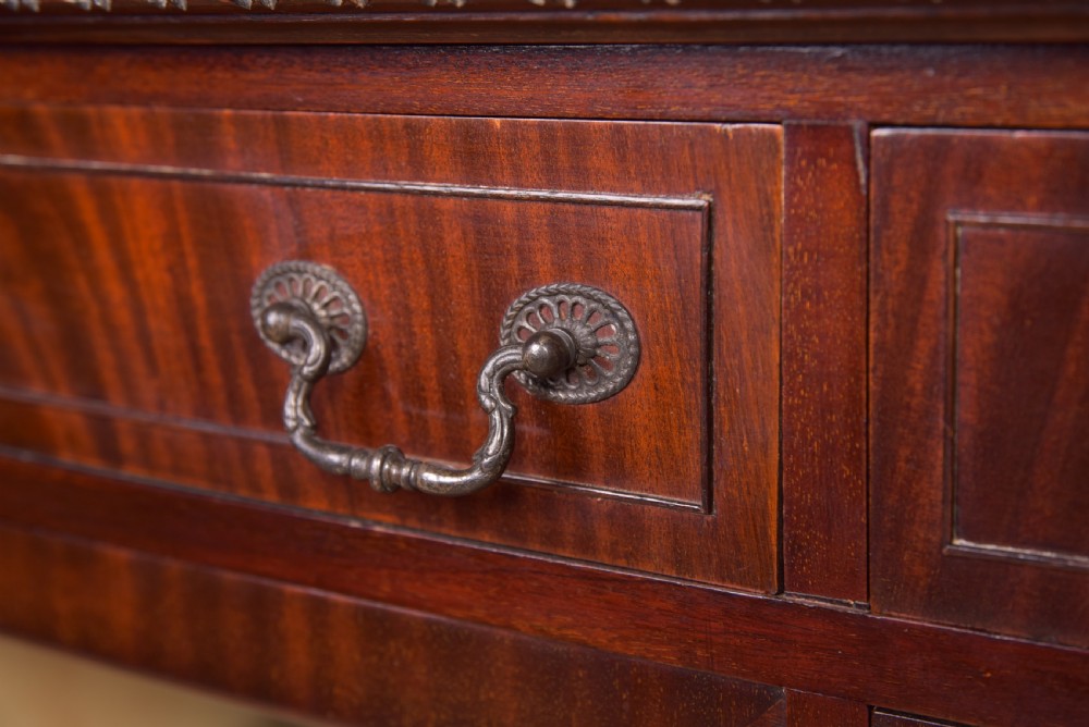 Quality Edwardian Mahogany bow fronted side cabinet View II