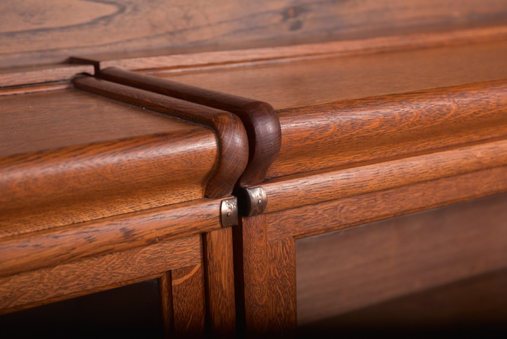 Set of 3 Oak Globe Wernicke sectional bookcases  View III