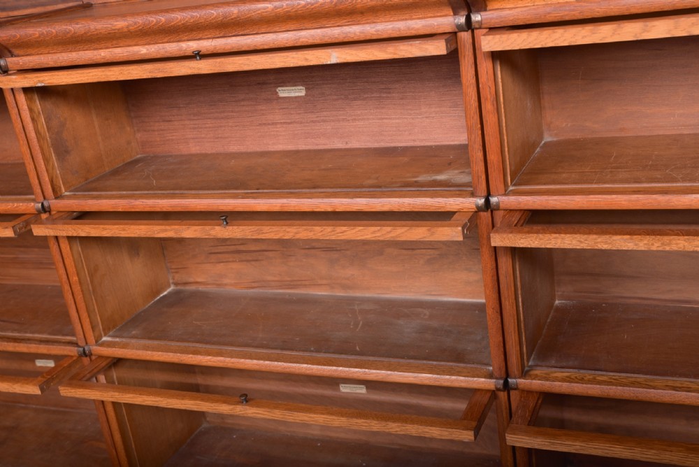 Set of 3 Oak Globe Wernicke sectional bookcases  View XVII