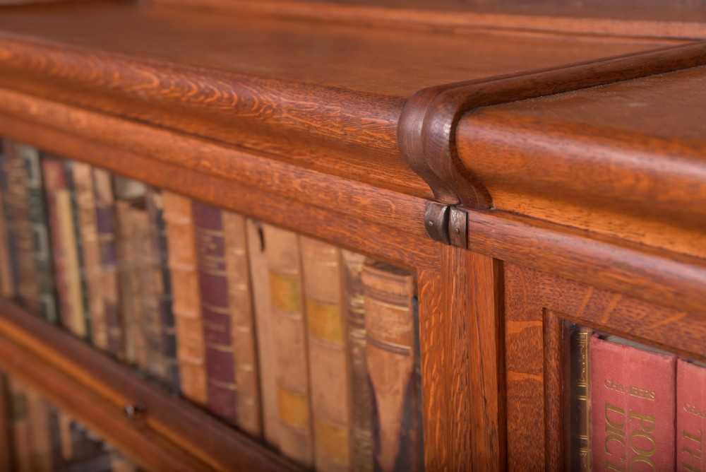 Set of 3 Oak Globe Wernicke sectional bookcases  View XXII
