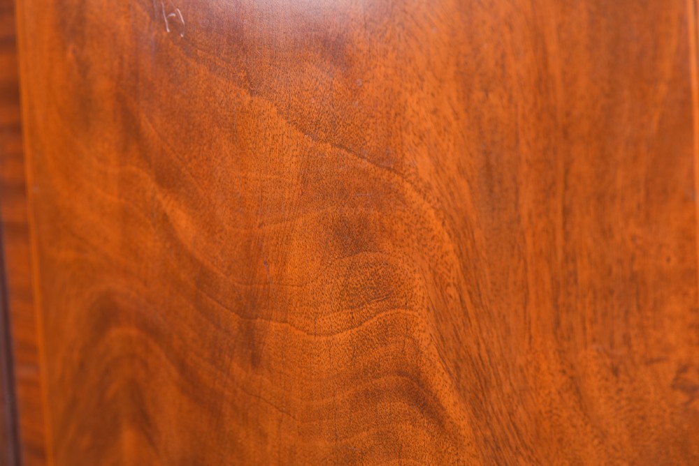 A Neat proportioned Edwardian Mahogany bow fronted wardrobe  View XIV
