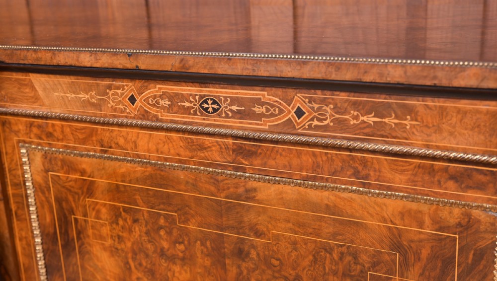 Fantastic Quality Victorian Burr Walnut Credenza  View III