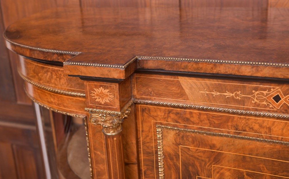 Fantastic Quality Victorian Burr Walnut Credenza  View VII