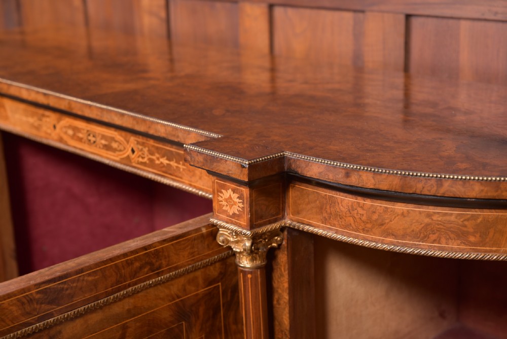 Fantastic Quality Victorian Burr Walnut Credenza  View XVI
