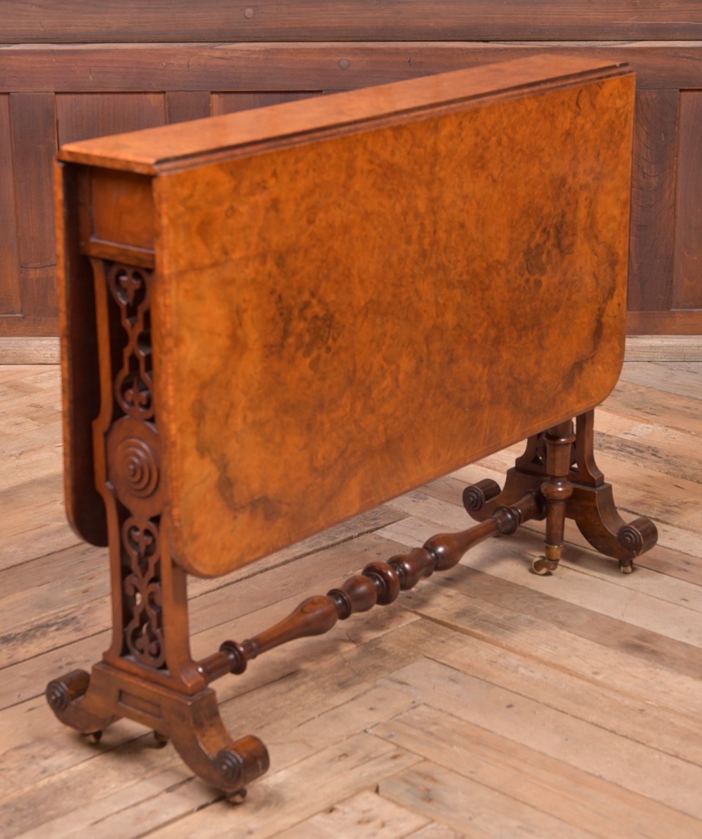 Stunning Victorian Burr Walnut Drop Leaf Sutherland table 