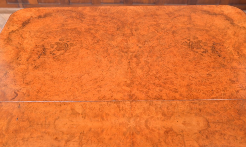 Stunning Victorian Burr Walnut Drop Leaf Sutherland table  View XIII