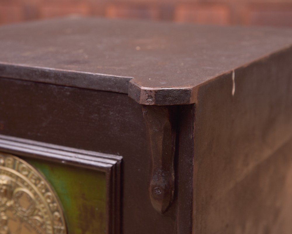 Neat Edwardian steel safe  View VI