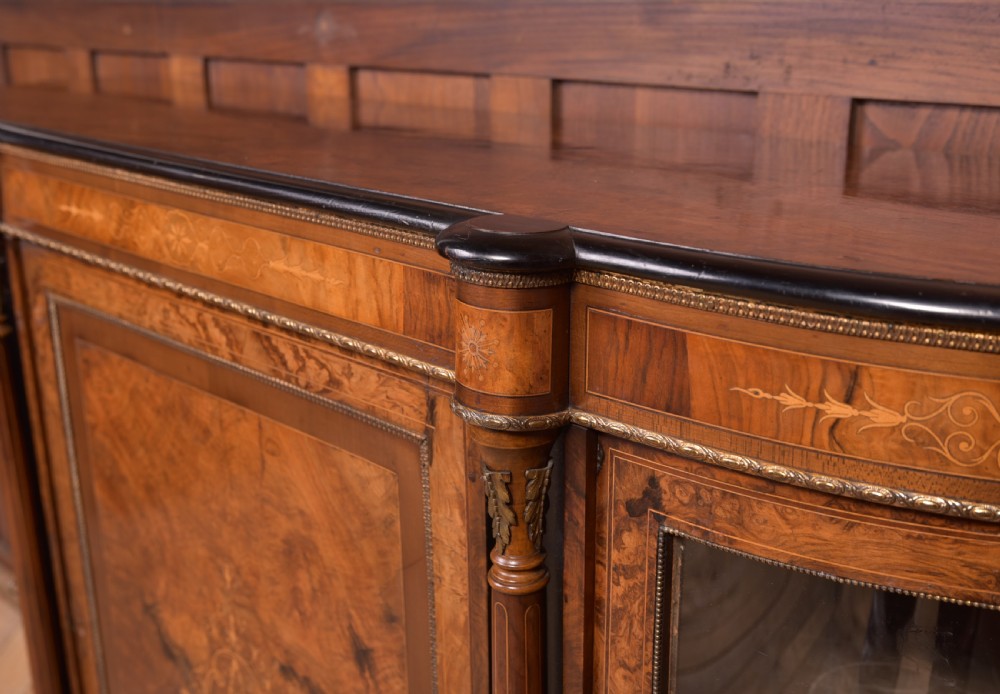 Fantastic Victorian inlaid Burr Walnut Credenza  View XII