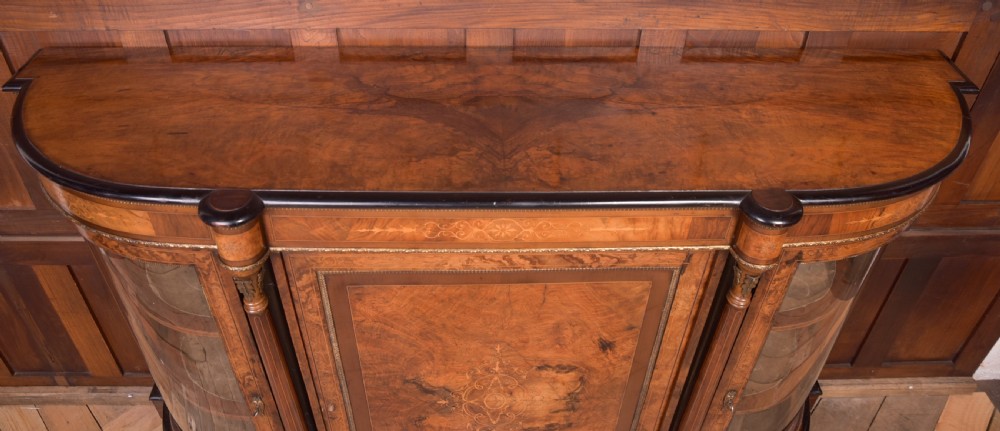 Fantastic Victorian inlaid Burr Walnut Credenza  View XXI