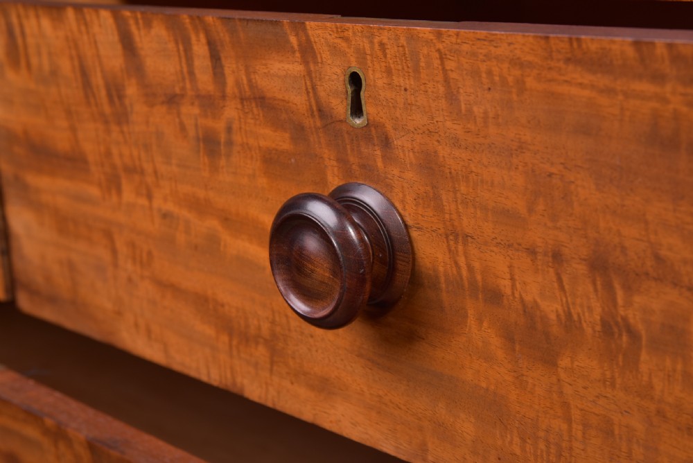 Stunning Fiddle Back Mahogany Chest Of Drawers  View IV