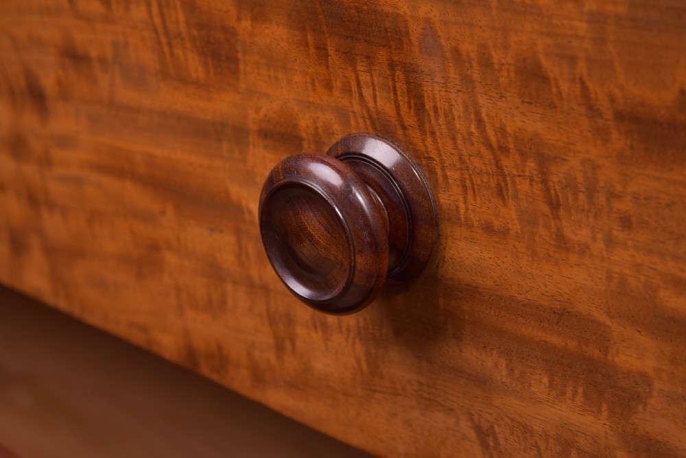 Stunning Fiddle Back Mahogany Chest Of Drawers  View V