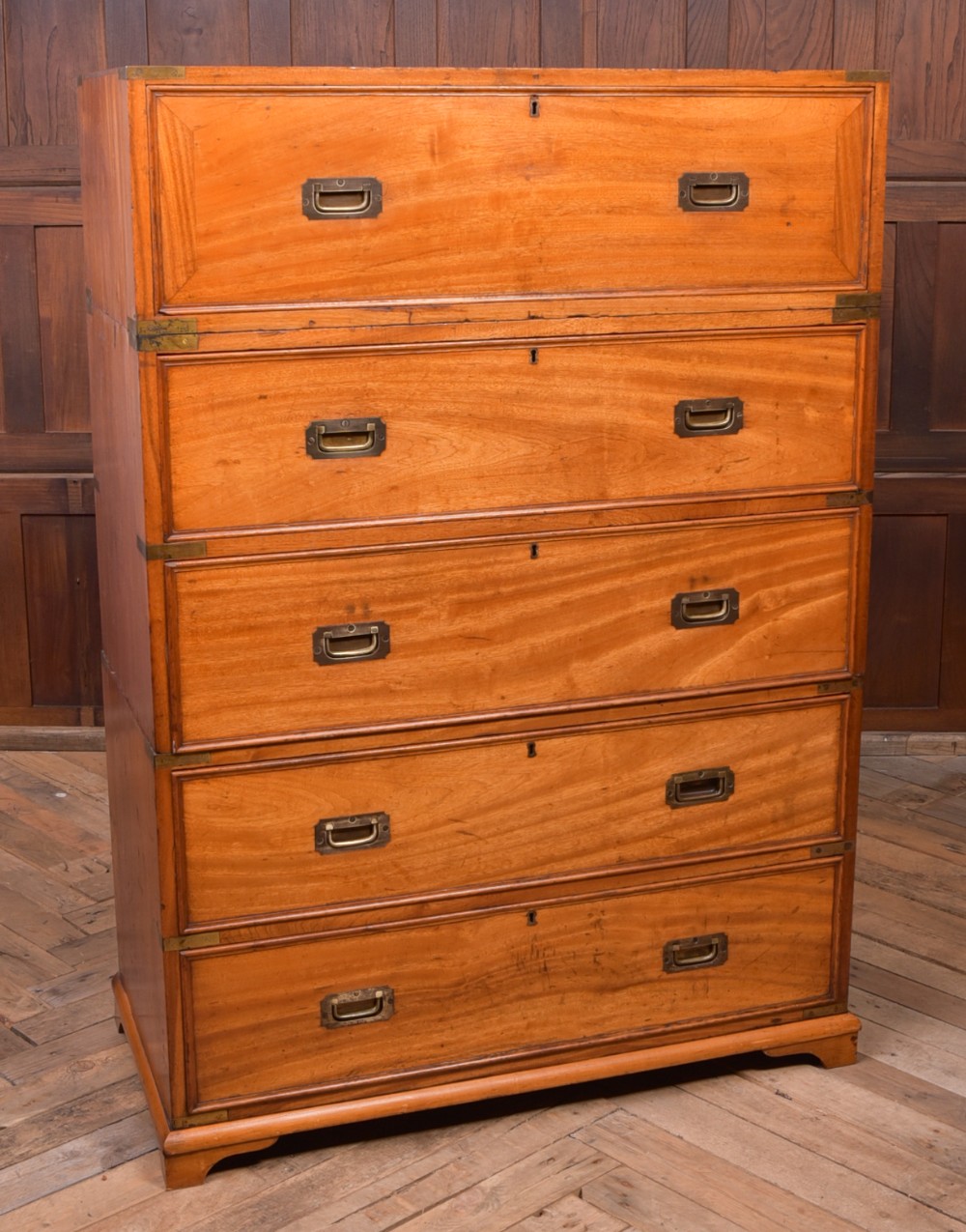 Fantastic 19th Century Camphor wood 3 part Campaign Chest 