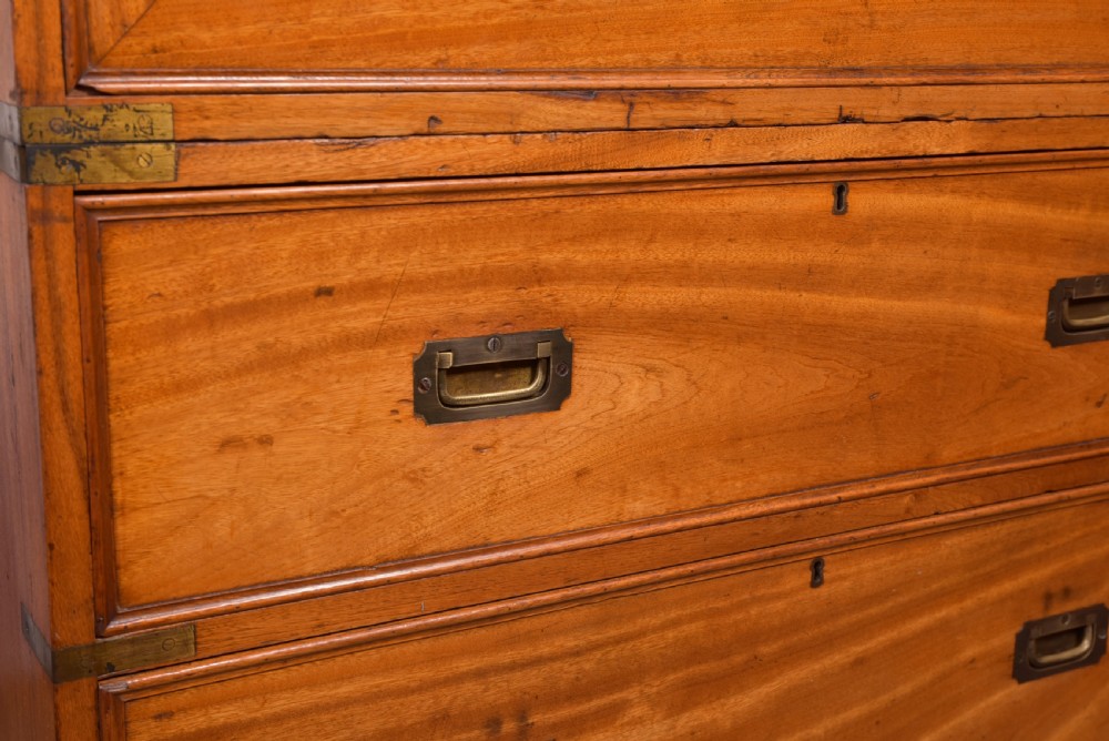 Fantastic 19th Century Camphor wood 3 part Campaign Chest  View VIII