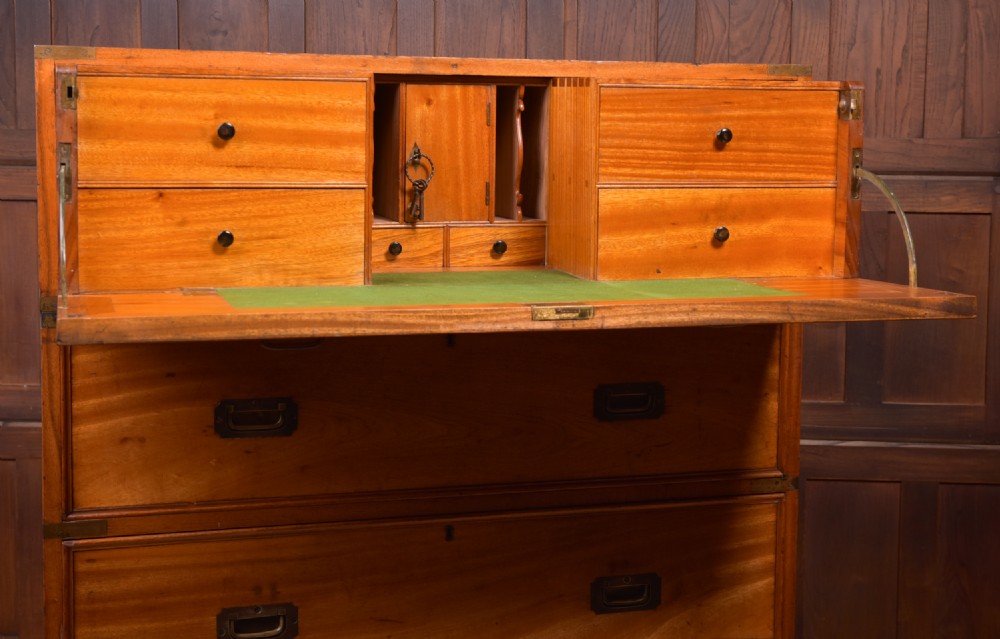 Fantastic 19th Century Camphor wood 3 part Campaign Chest  View XIII