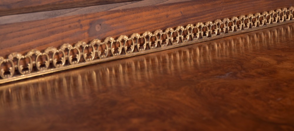 Victorian Burr Walnut Break fronted open Bookcase  View III