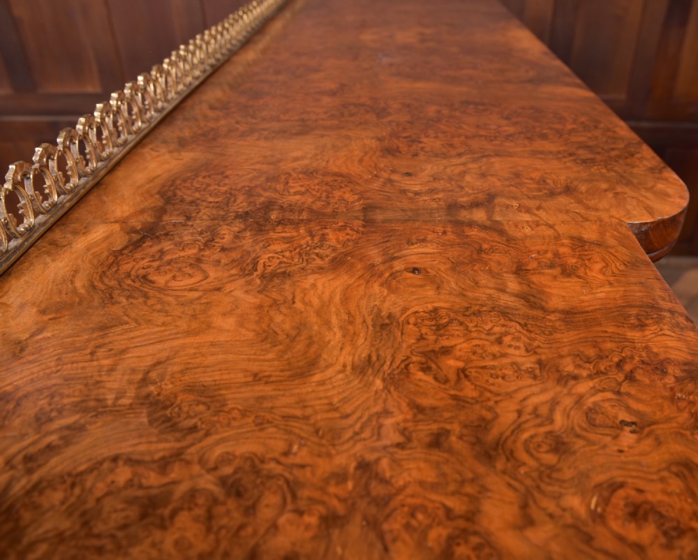 Victorian Burr Walnut Break fronted open Bookcase  View XVI