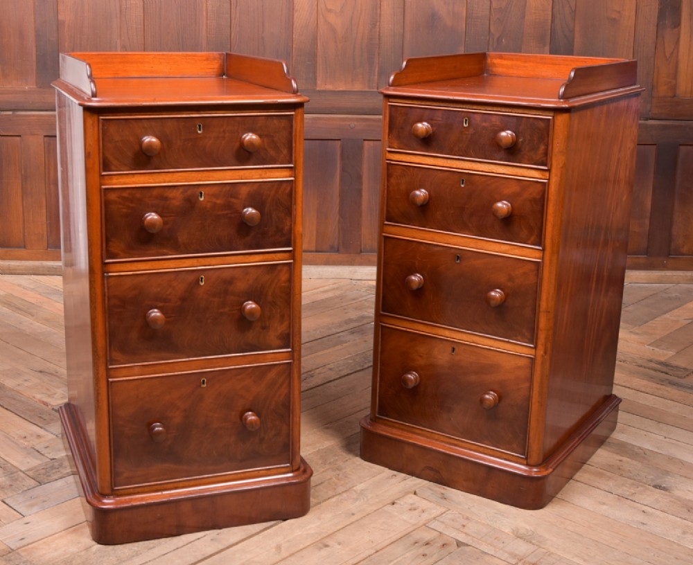 Pair of Victorian Mahogany Bedside Chests