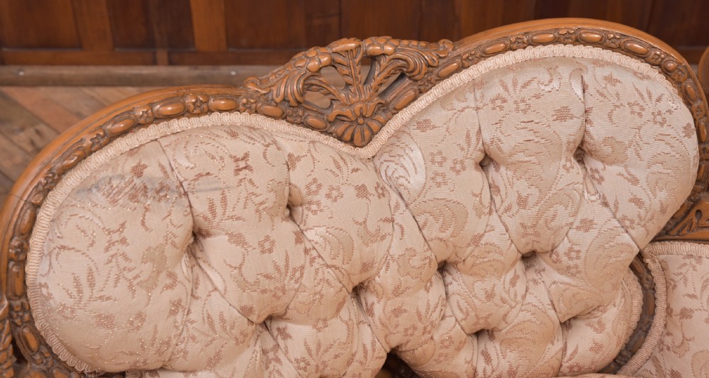 Pair of French  carved Walnut Arm Chairs  View IV