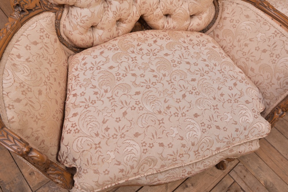 Pair of French  carved Walnut Arm Chairs  View X