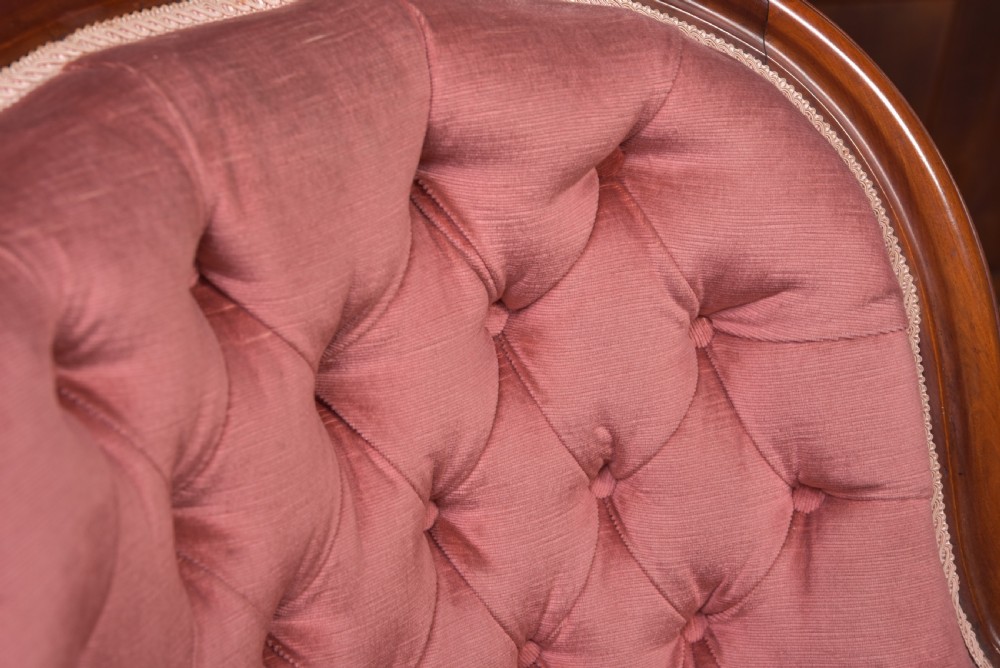 Victorian Mahogany and button back Arm chair  View VI
