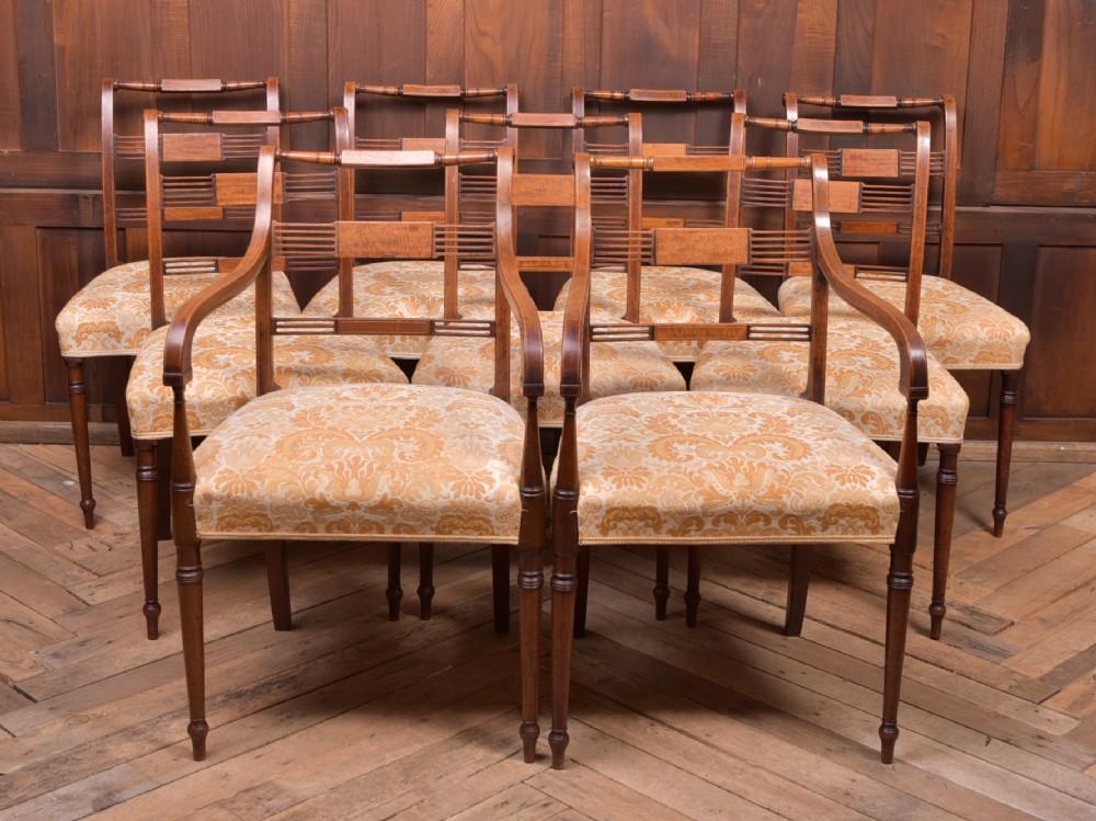 Set of 9 Mahogany Regency Dining Chairs