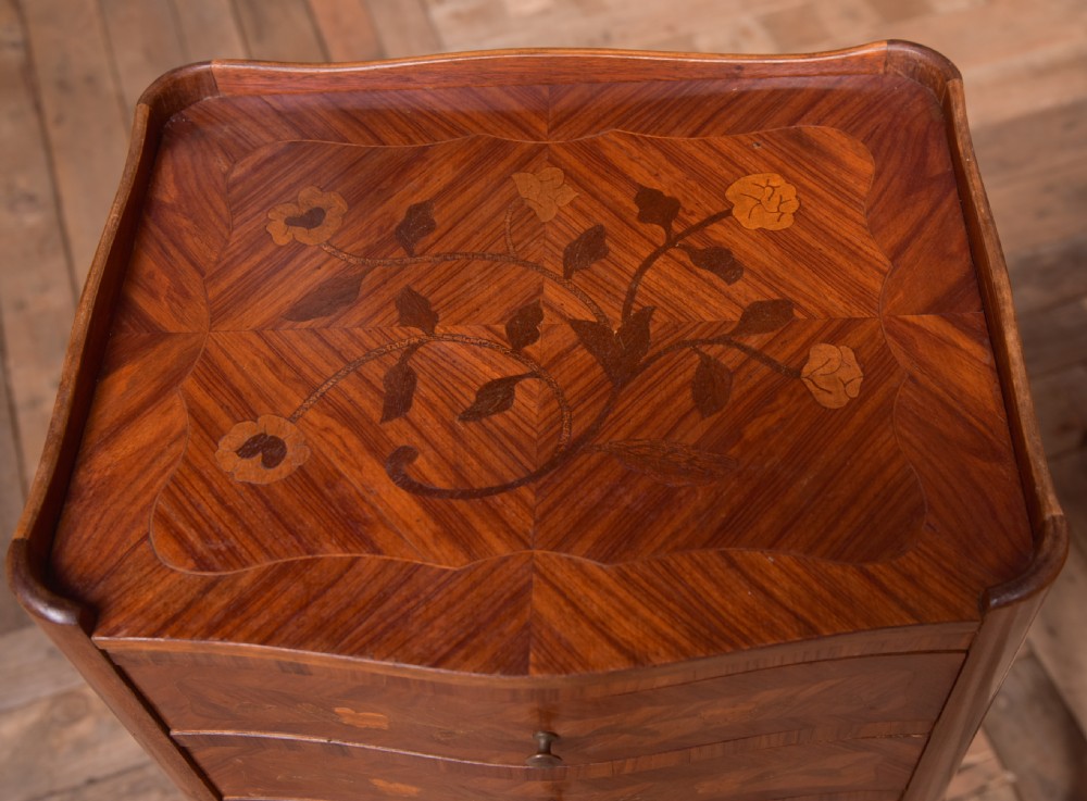 Fantastic Pair of Edwardian Marquetry bed side cabinets  View VI
