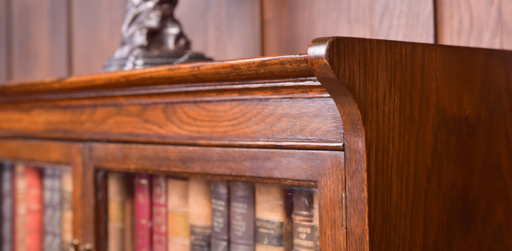 Oak Lawyers sectional bookcase  View III