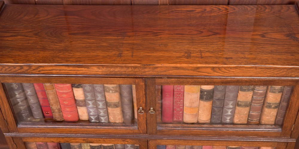 Oak Lawyers sectional bookcase  View IX