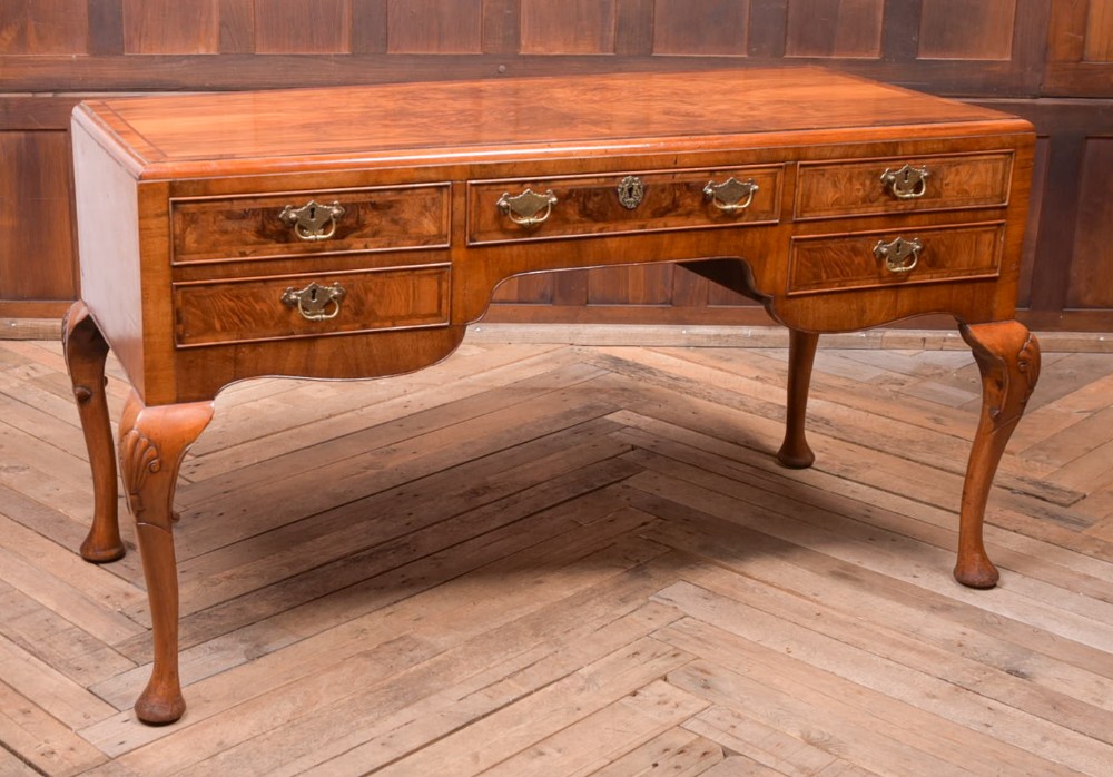 Edwardian Figured Walnut Writing Desk 