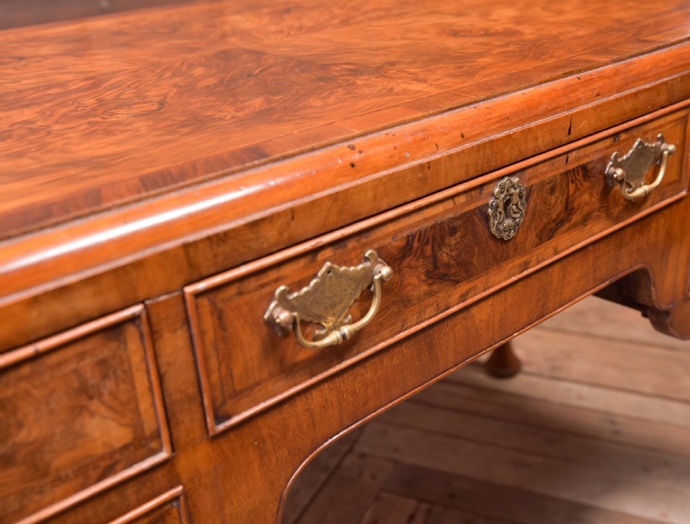 Edwardian Figured Walnut Writing Desk  View III