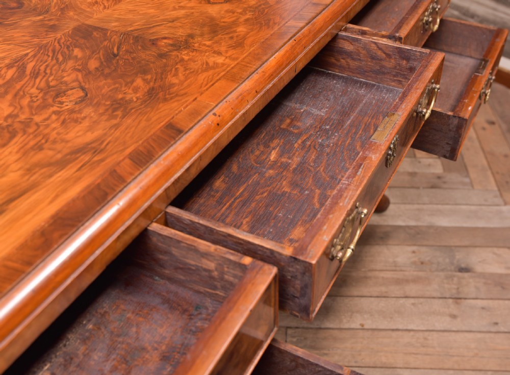 Edwardian Figured Walnut Writing Desk  View VIII