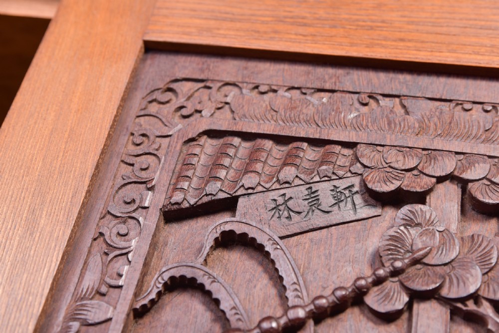 Impressive Edwardian chinese carved Hall cupboard  View XXIII