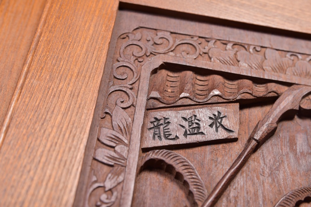 Impressive Edwardian chinese carved Hall cupboard  View XXIV