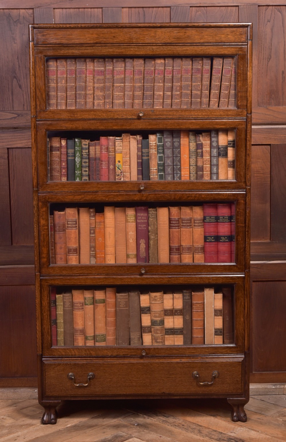 Barristers Oak Sectional Bookcase 