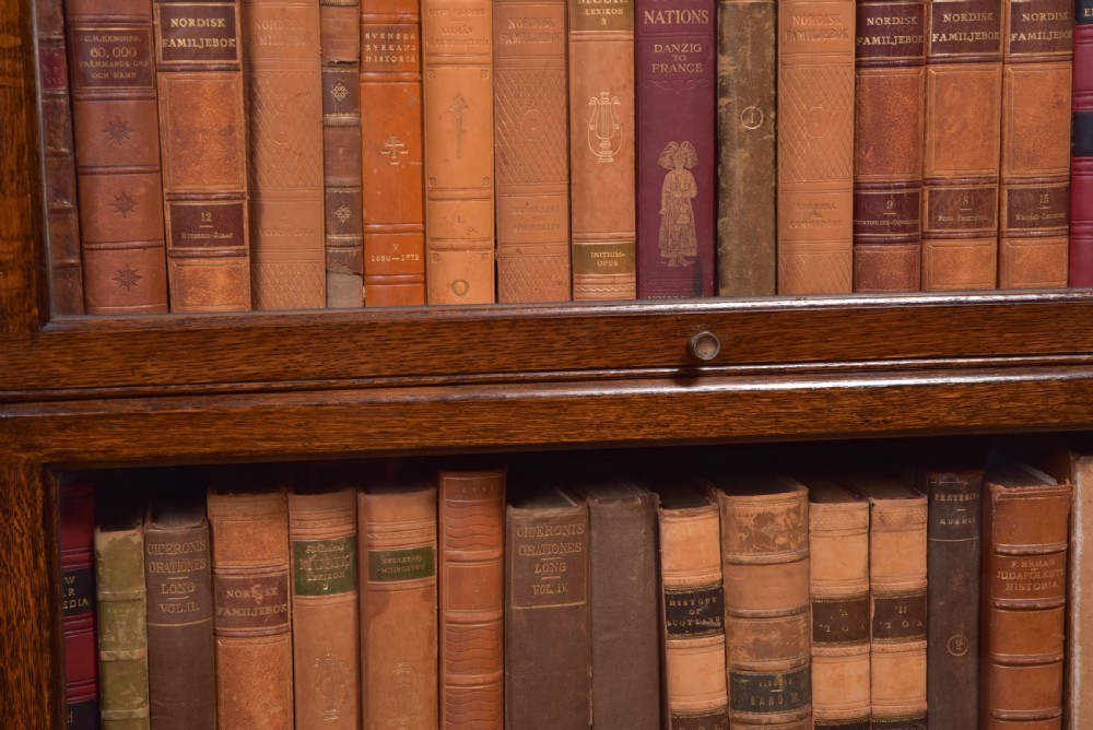 Barristers Oak Sectional Bookcase  View VI