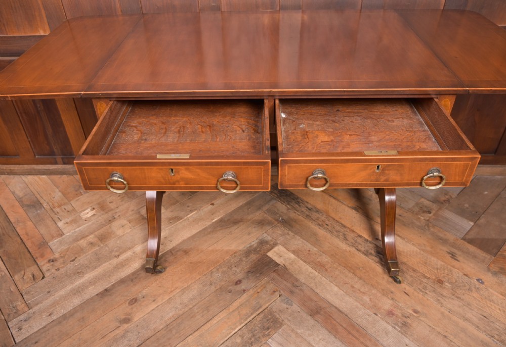 19th Century inlaid Mahogany sofa table  View VIII