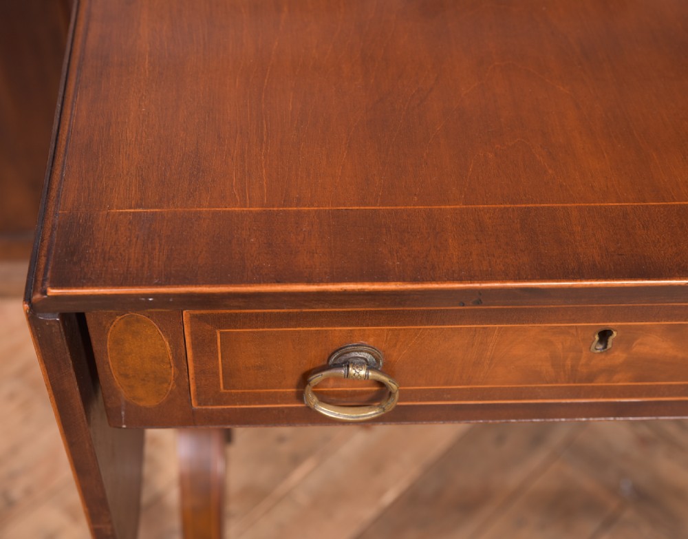 19th Century inlaid Mahogany sofa table  View XVI