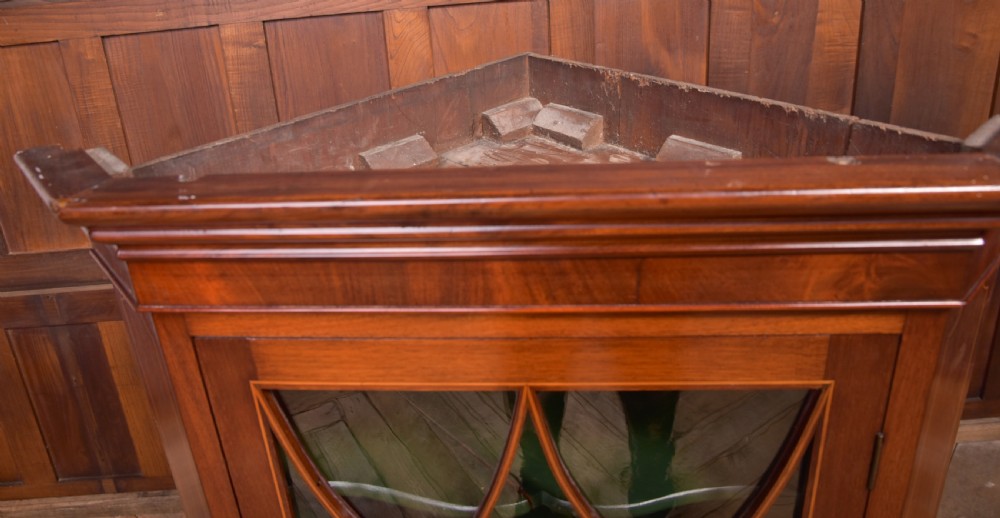 19th Century Inlaid Mahogany double corner cabinet  View XV
